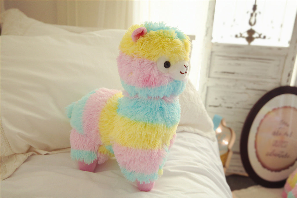 20cm Kawaii Rainbow Alpaca Plush Toys Soft Stuffed Sheep Peluches Cute Animal Dolls Kids Toys for Childrens Gift Room Decor