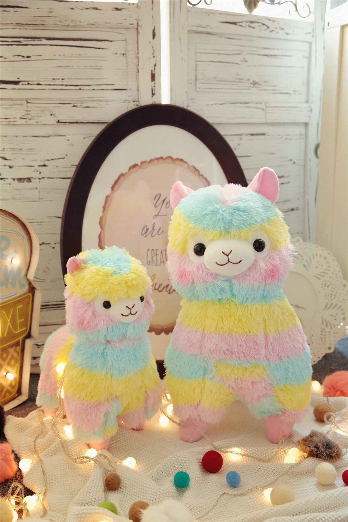 20cm Kawaii Rainbow Alpaca Plush Toys Soft Stuffed Sheep Peluches Cute Animal Dolls Kids Toys for Childrens Gift Room Decor