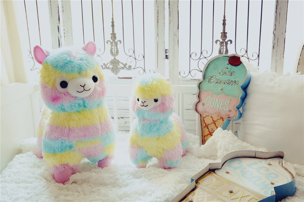 20cm Kawaii Rainbow Alpaca Plush Toys Soft Stuffed Sheep Peluches Cute Animal Dolls Kids Toys for Childrens Gift Room Decor