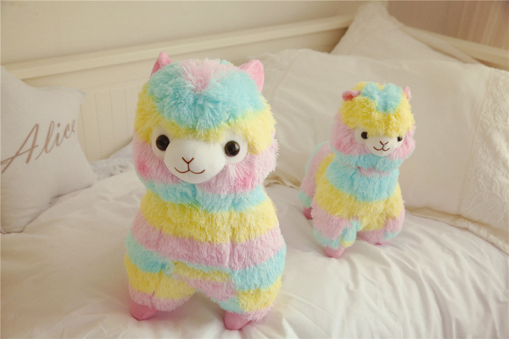 20cm Kawaii Rainbow Alpaca Plush Toys Soft Stuffed Sheep Peluches Cute Animal Dolls Kids Toys for Childrens Gift Room Decor