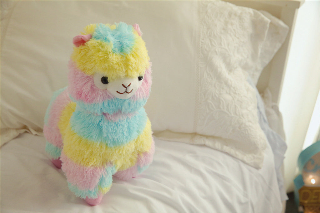 20cm Kawaii Rainbow Alpaca Plush Toys Soft Stuffed Sheep Peluches Cute Animal Dolls Kids Toys for Childrens Gift Room Decor
