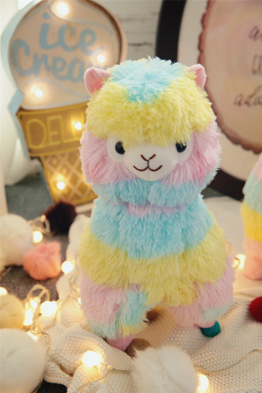 20cm Kawaii Rainbow Alpaca Plush Toys Soft Stuffed Sheep Peluches Cute Animal Dolls Kids Toys for Childrens Gift Room Decor