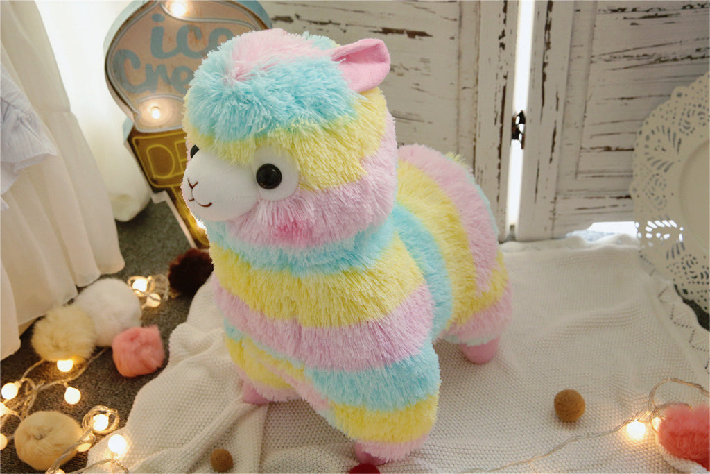 20cm Kawaii Rainbow Alpaca Plush Toys Soft Stuffed Sheep Peluches Cute Animal Dolls Kids Toys for Childrens Gift Room Decor