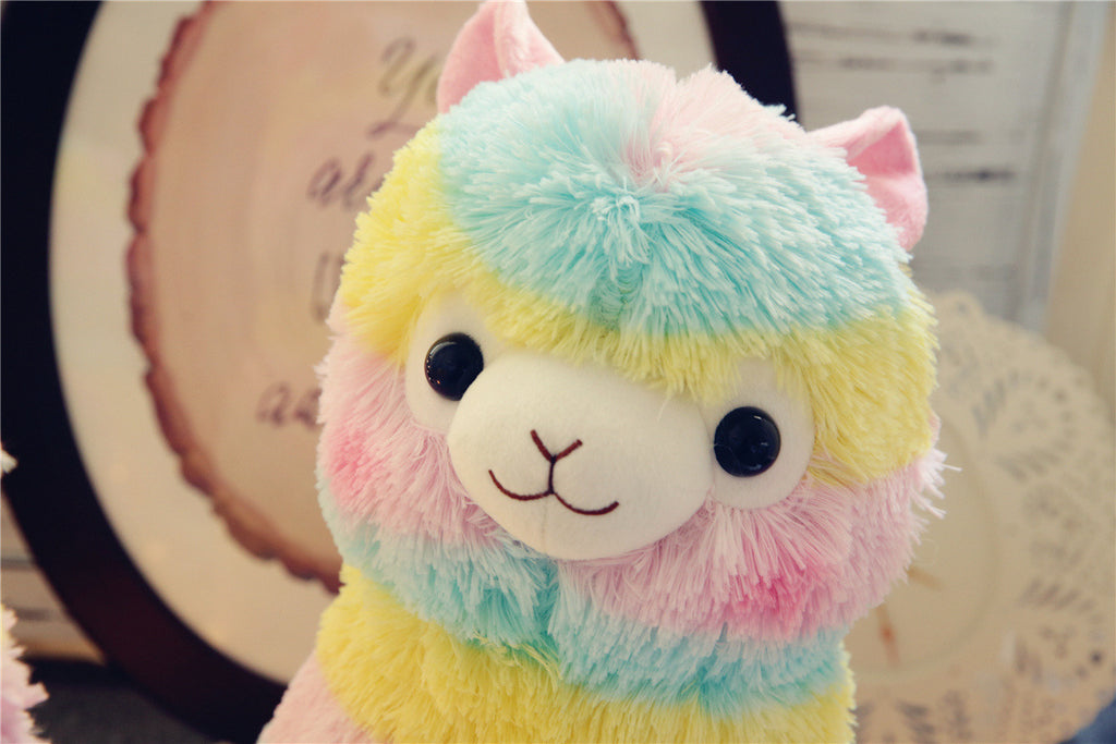 20cm Kawaii Rainbow Alpaca Plush Toys Soft Stuffed Sheep Peluches Cute Animal Dolls Kids Toys for Childrens Gift Room Decor