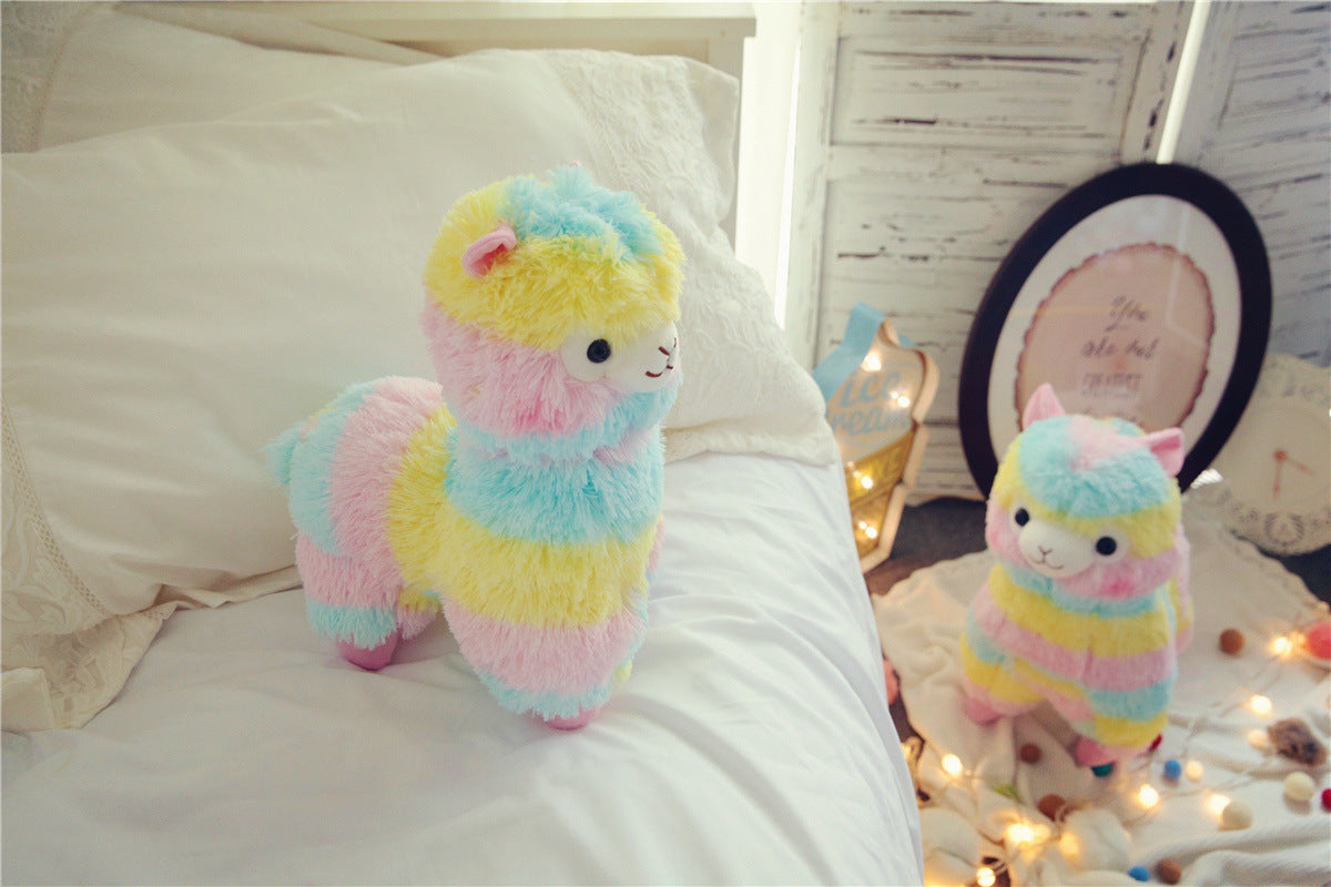 20cm Kawaii Rainbow Alpaca Plush Toys Soft Stuffed Sheep Peluches Cute Animal Dolls Kids Toys for Childrens Gift Room Decor