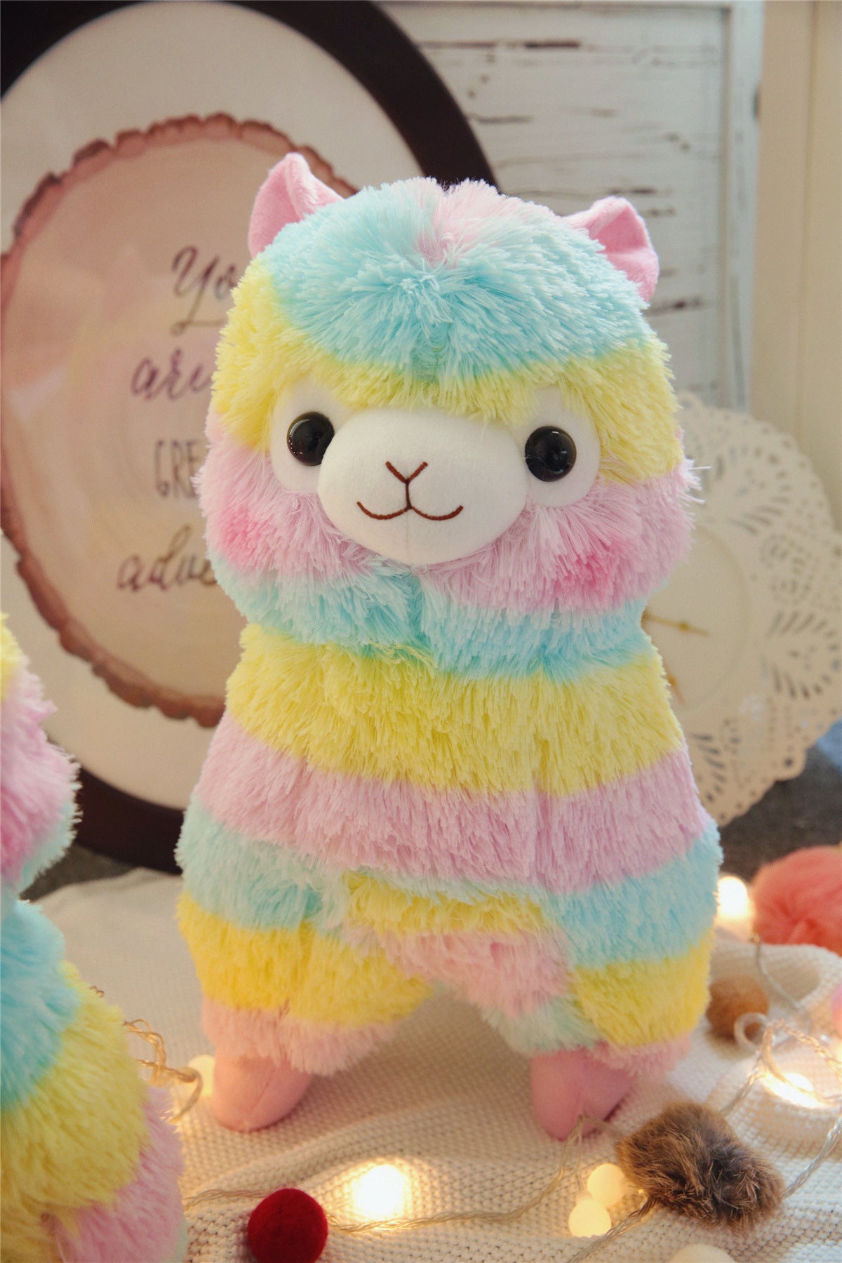 20cm Kawaii Rainbow Alpaca Plush Toys Soft Stuffed Sheep Peluches Cute Animal Dolls Kids Toys for Childrens Gift Room Decor