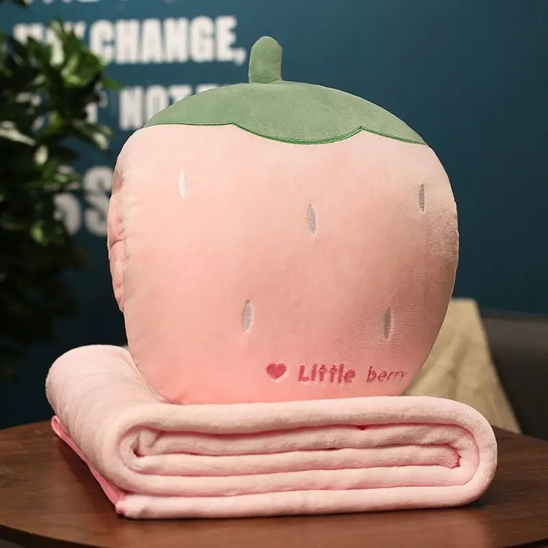 Cartoon Animal Pillow Blanket 3 In1 Stuffed Hand Warmer Bag Cute Cushion Blanket Home Car Travel pillow for children Girl Gift