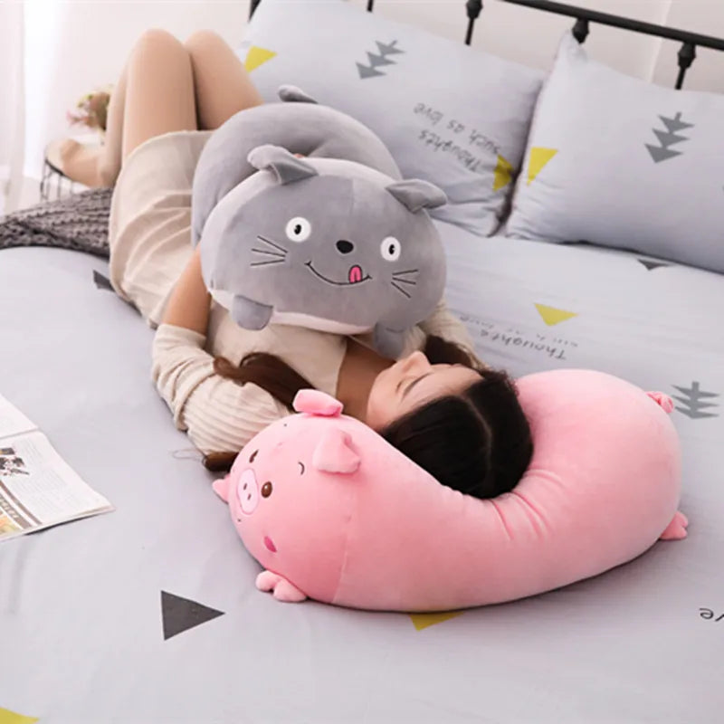 Hot Soft Animal Cartoon Pillow Cushion Cute Fat Dog Cat Penguin Pig Plush Toy Stuffed Lovely kids Birthday Gift