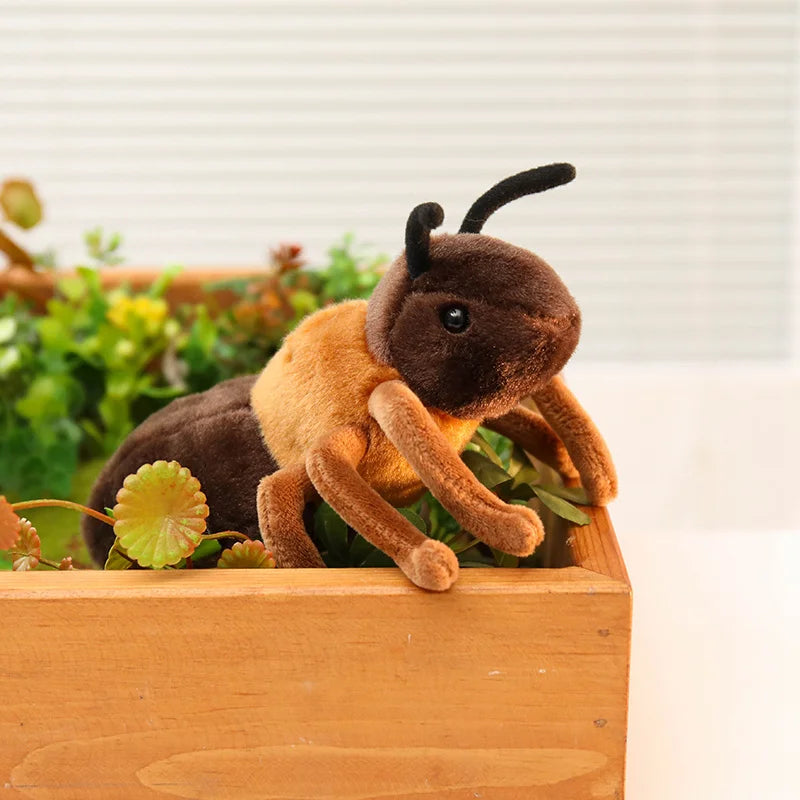23cm Cute Animal Ant Plush Soft Toy Creative Lifelike Ant Doll Fluffy Pig Monkey Seal Plushies Gift For Girl Boy
