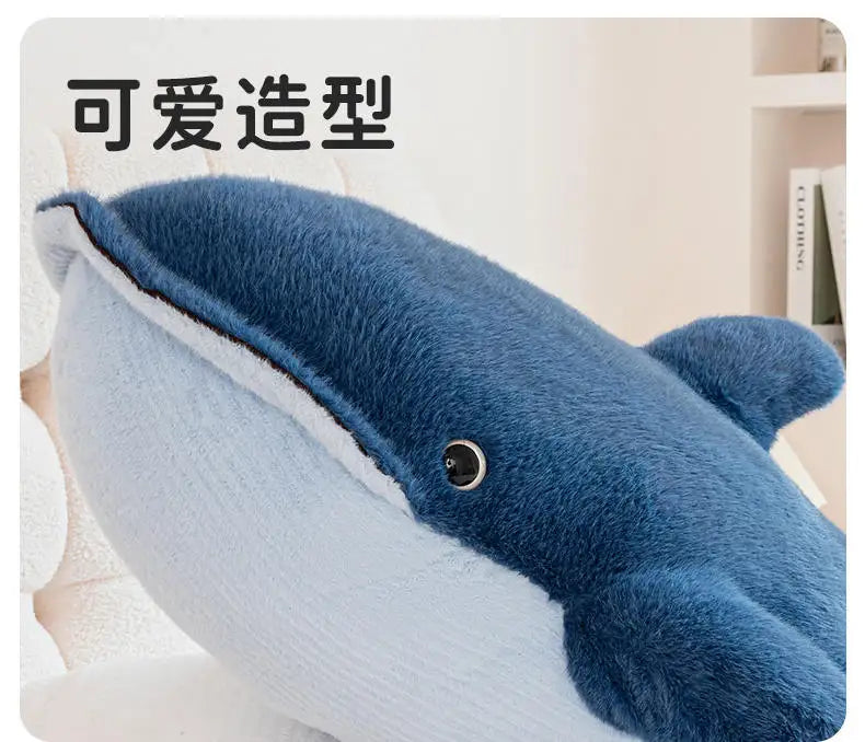 25-105cm Giant Shark Plush Toys Soft Stuffed Baleen Whales Kawaii Ocean Animals Doll Plushies Pillow for Kids Girls Gifts Decor