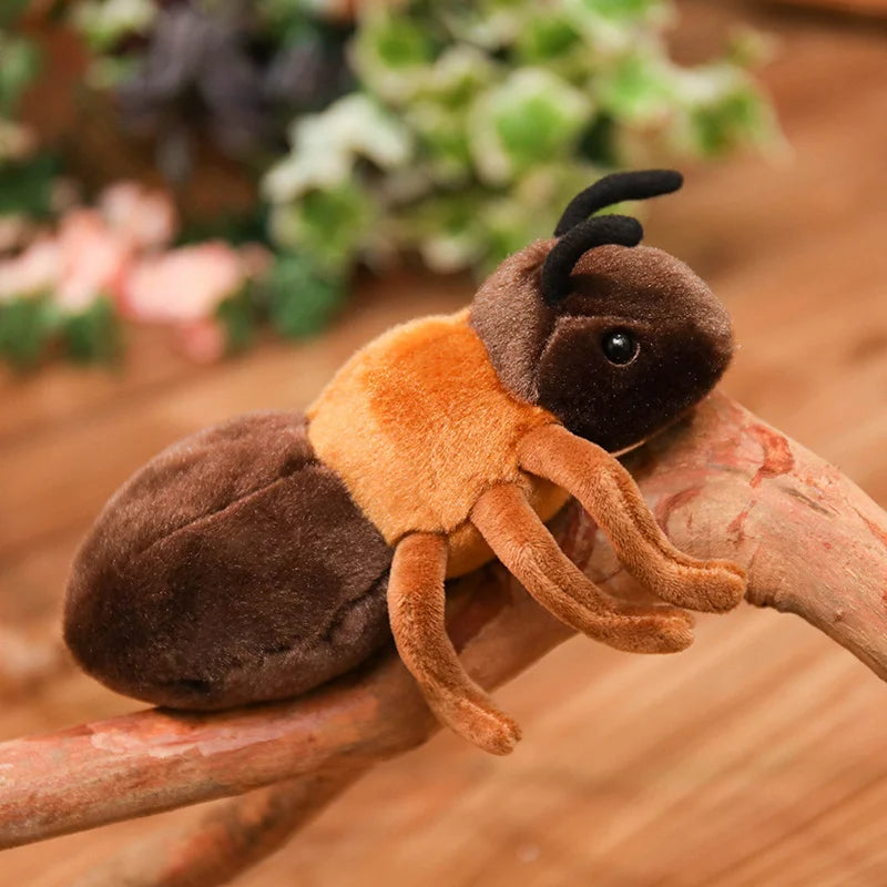 23cm Cute Animal Ant Plush Soft Toy Creative Lifelike Ant Doll Fluffy Pig Monkey Seal Plushies Gift For Girl Boy