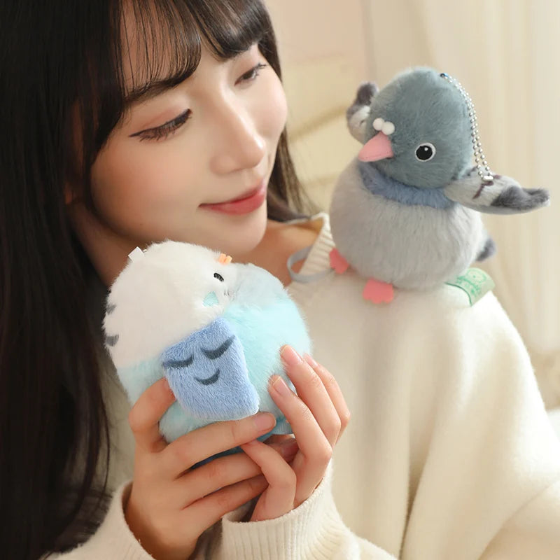 9 Styles Delicate Cute Mini Standing Shoulder Pet Bird Plush Toys Fluffy Pretty Parrot Pigeon Toys Funny Toy/Pendant For Kids