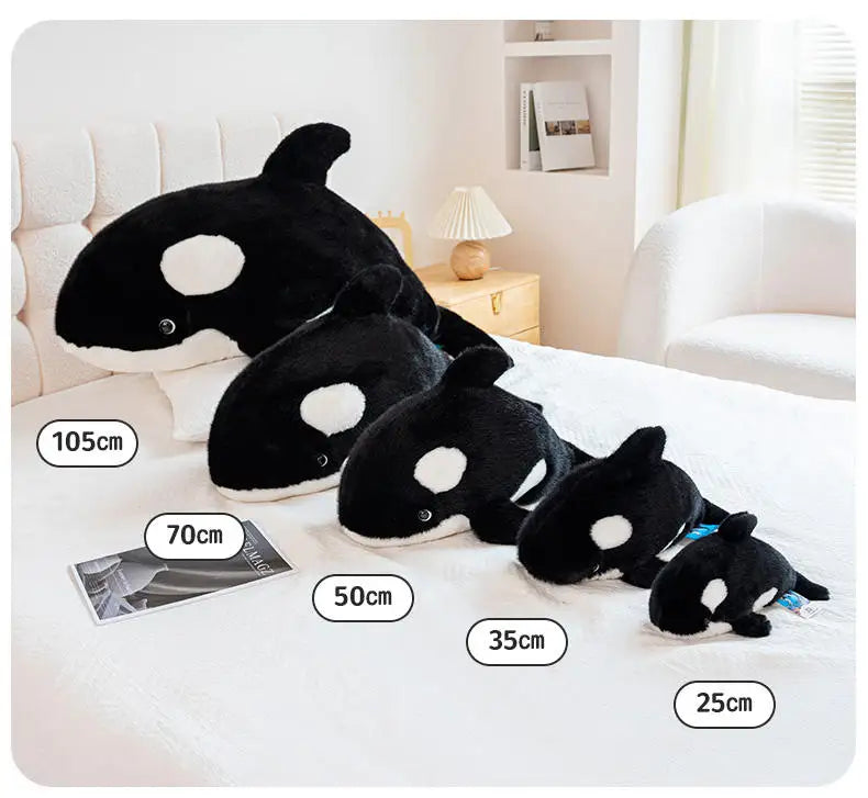 25-105cm Giant Shark Plush Toys Soft Stuffed Baleen Whales Kawaii Ocean Animals Doll Plushies Pillow for Kids Girls Gifts Decor