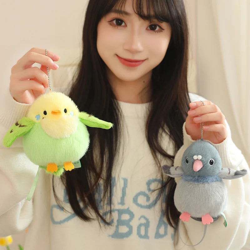 9 Styles Delicate Cute Mini Standing Shoulder Pet Bird Plush Toys Fluffy Pretty Parrot Pigeon Toys Funny Toy/Pendant For Kids