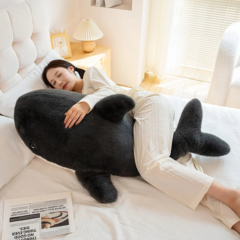 25-105cm Giant Shark Plush Toys Soft Stuffed Baleen Whales Kawaii Ocean Animals Doll Plushies Pillow for Kids Girls Gifts Decor