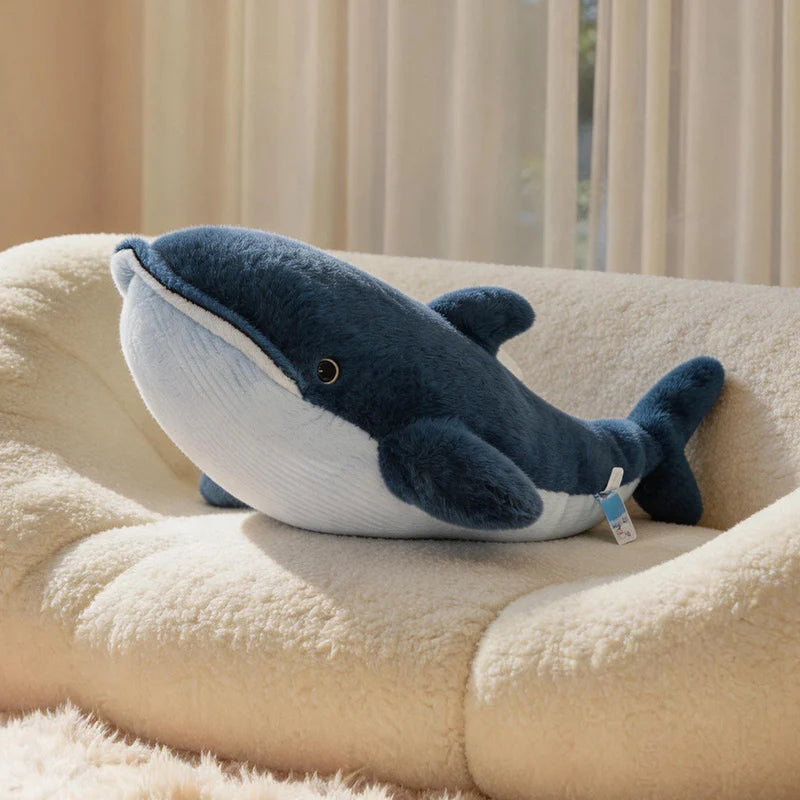 25-105cm Giant Shark Plush Toys Soft Stuffed Baleen Whales Kawaii Ocean Animals Doll Plushies Pillow for Kids Girls Gifts Decor