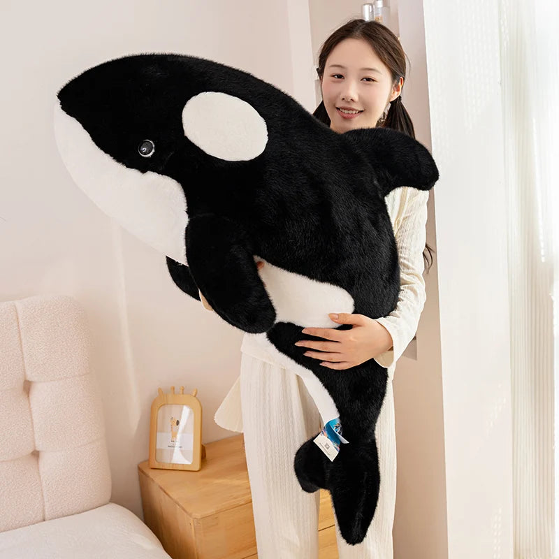 25-105cm Giant Shark Plush Toys Soft Stuffed Baleen Whales Kawaii Ocean Animals Doll Plushies Pillow for Kids Girls Gifts Decor