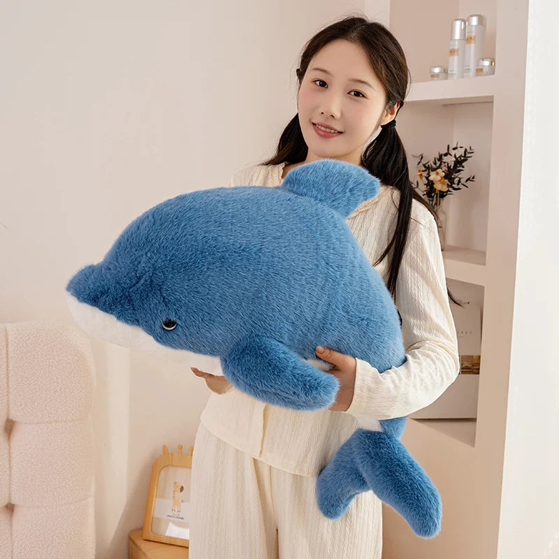 25-105cm Giant Shark Plush Toys Soft Stuffed Baleen Whales Kawaii Ocean Animals Doll Plushies Pillow for Kids Girls Gifts Decor