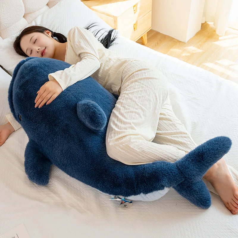 25-105cm Giant Shark Plush Toys Soft Stuffed Baleen Whales Kawaii Ocean Animals Doll Plushies Pillow for Kids Girls Gifts Decor