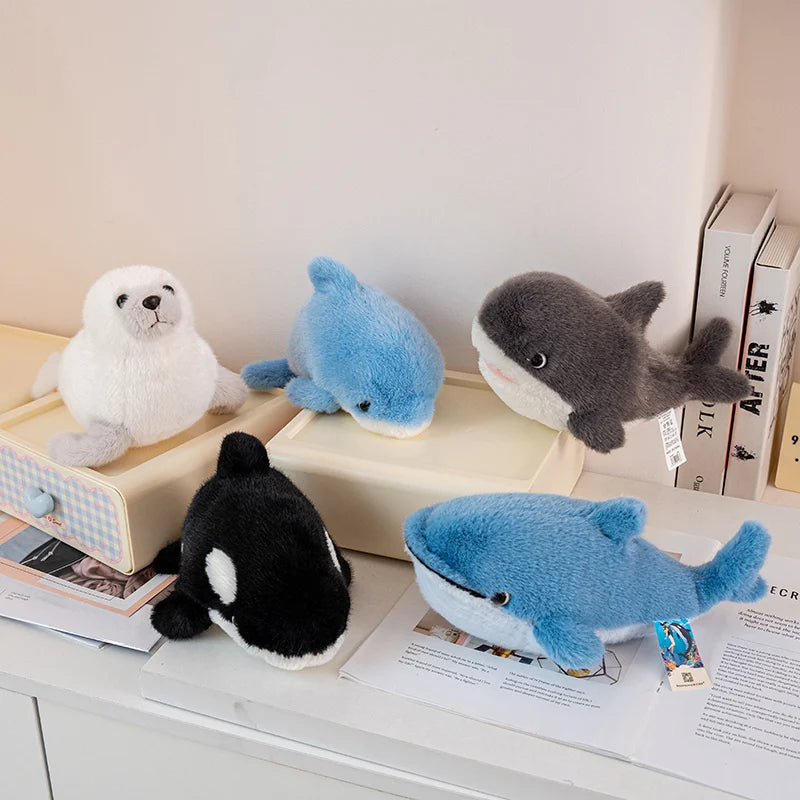 25-105cm Giant Shark Plush Toys Soft Stuffed Baleen Whales Kawaii Ocean Animals Doll Plushies Pillow for Kids Girls Gifts Decor