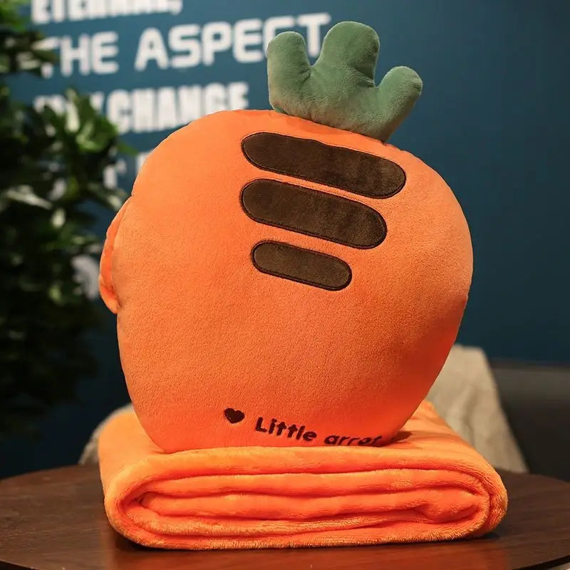 Cartoon Animal Pillow Blanket 3 In1 Stuffed Hand Warmer Bag Cute Cushion Blanket Home Car Travel pillow for children Girl Gift