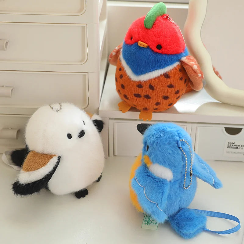 9 Styles Delicate Cute Mini Standing Shoulder Pet Bird Plush Toys Fluffy Pretty Parrot Pigeon Toys Funny Toy/Pendant For Kids