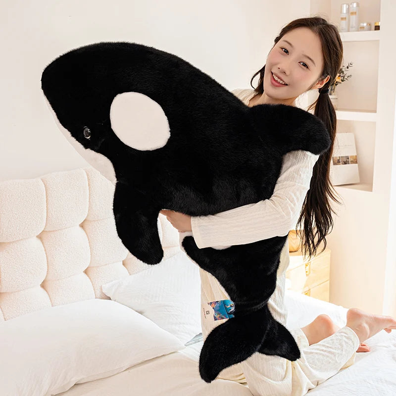 25-105cm Giant Shark Plush Toys Soft Stuffed Baleen Whales Kawaii Ocean Animals Doll Plushies Pillow for Kids Girls Gifts Decor