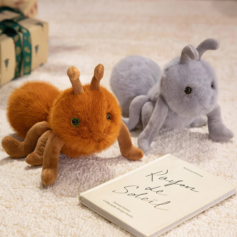 23cm Cute Animal Ant Plush Soft Toy Creative Lifelike Ant Doll Fluffy Pig Monkey Seal Plushies Gift For Girl Boy