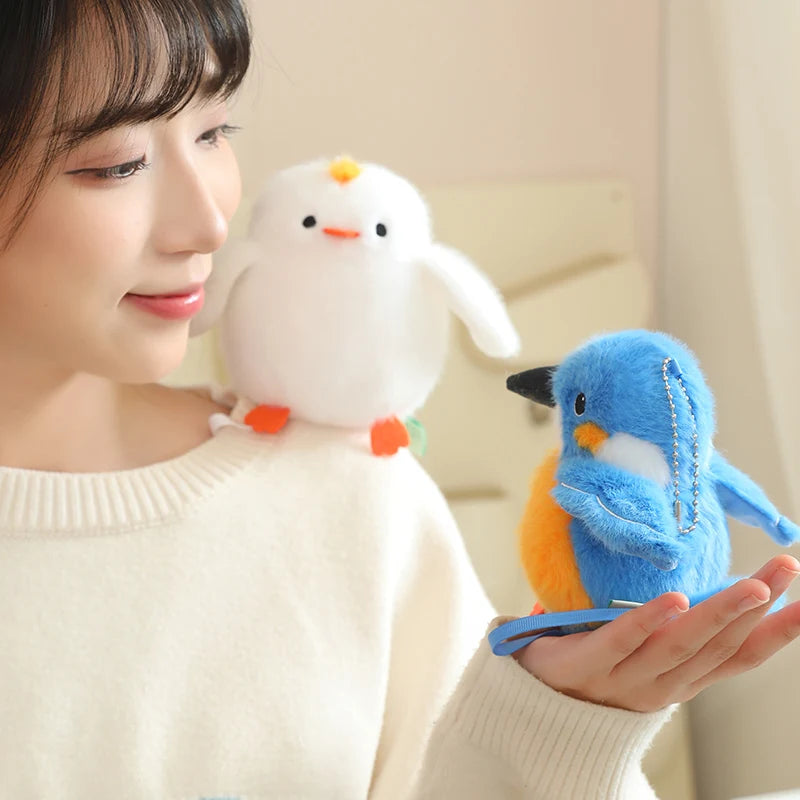 9 Styles Delicate Cute Mini Standing Shoulder Pet Bird Plush Toys Fluffy Pretty Parrot Pigeon Toys Funny Toy/Pendant For Kids