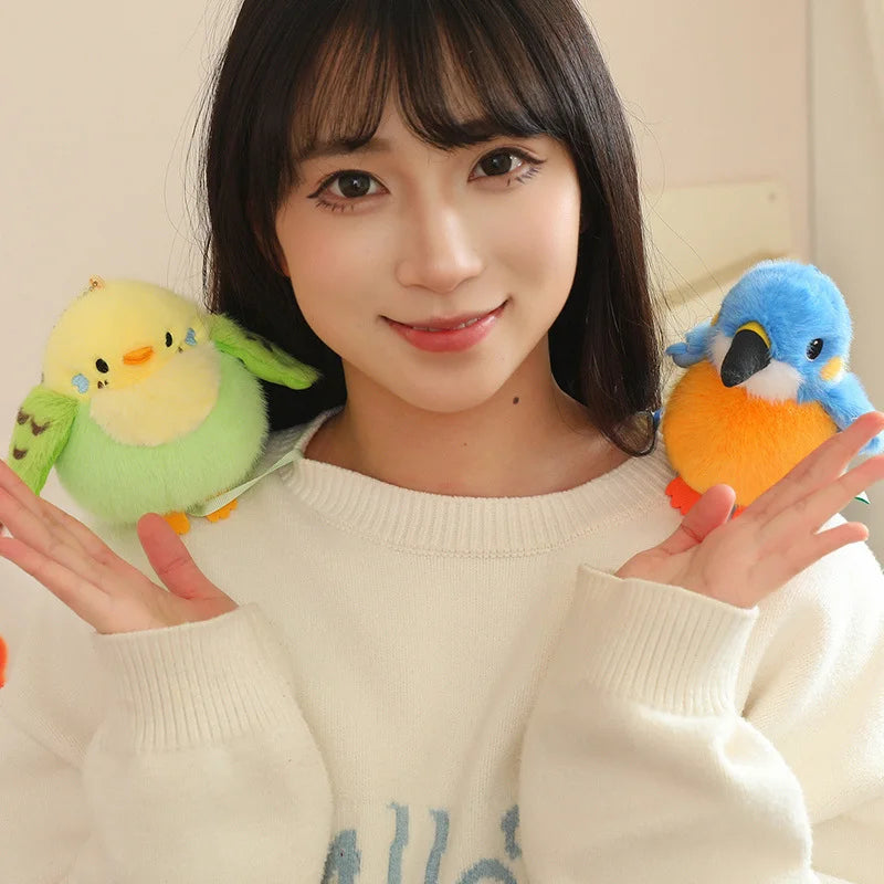9 Styles Delicate Cute Mini Standing Shoulder Pet Bird Plush Toys Fluffy Pretty Parrot Pigeon Toys Funny Toy/Pendant For Kids