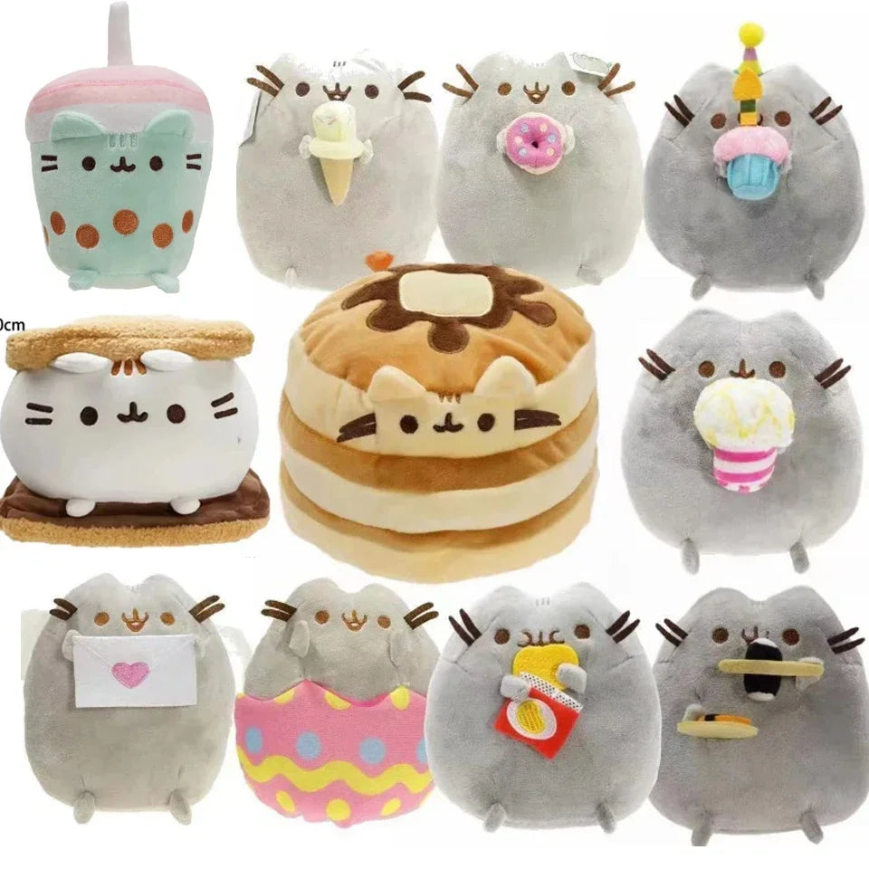 HOT Cute Simulated Cat Doll Plush Toy Anime Cat Soft Home Decor Tabletop Bedroom Decoration Kids Toy Series Accessories Gift