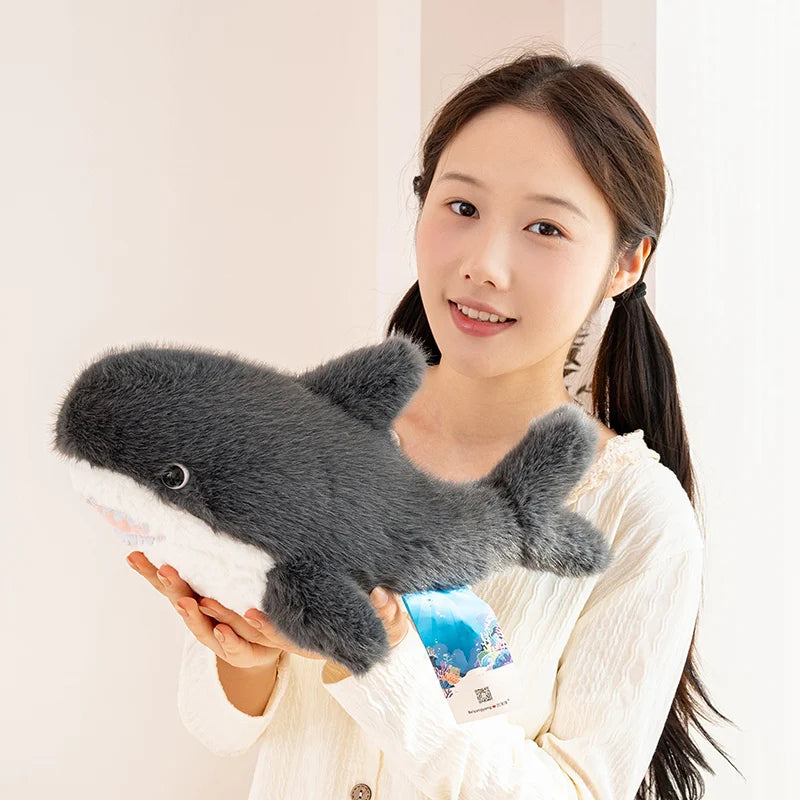 25-105cm Giant Shark Plush Toys Soft Stuffed Baleen Whales Kawaii Ocean Animals Doll Plushies Pillow for Kids Girls Gifts Decor