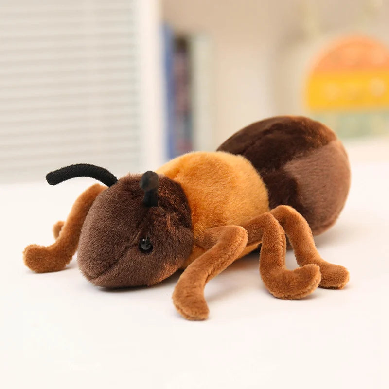 23cm Cute Animal Ant Plush Soft Toy Creative Lifelike Ant Doll Fluffy Pig Monkey Seal Plushies Gift For Girl Boy