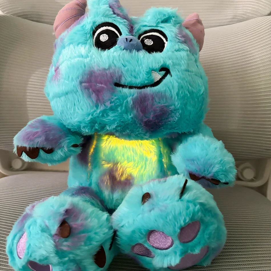Disney Monster Blue Fury Plush Doll Breath Child Soothes Kawaii Toy Anime Baby Music Light Sleep Toys Kid Gifts Home Decoration