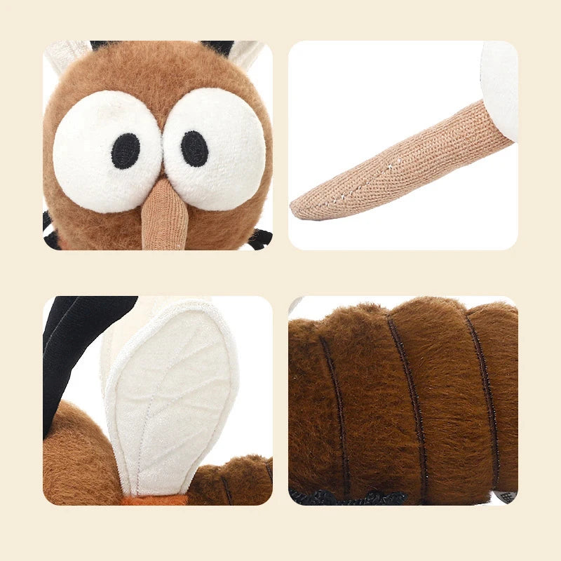 23cm Cute Animal Ant Plush Soft Toy Creative Lifelike Ant Doll Fluffy Pig Monkey Seal Plushies Gift For Girl Boy