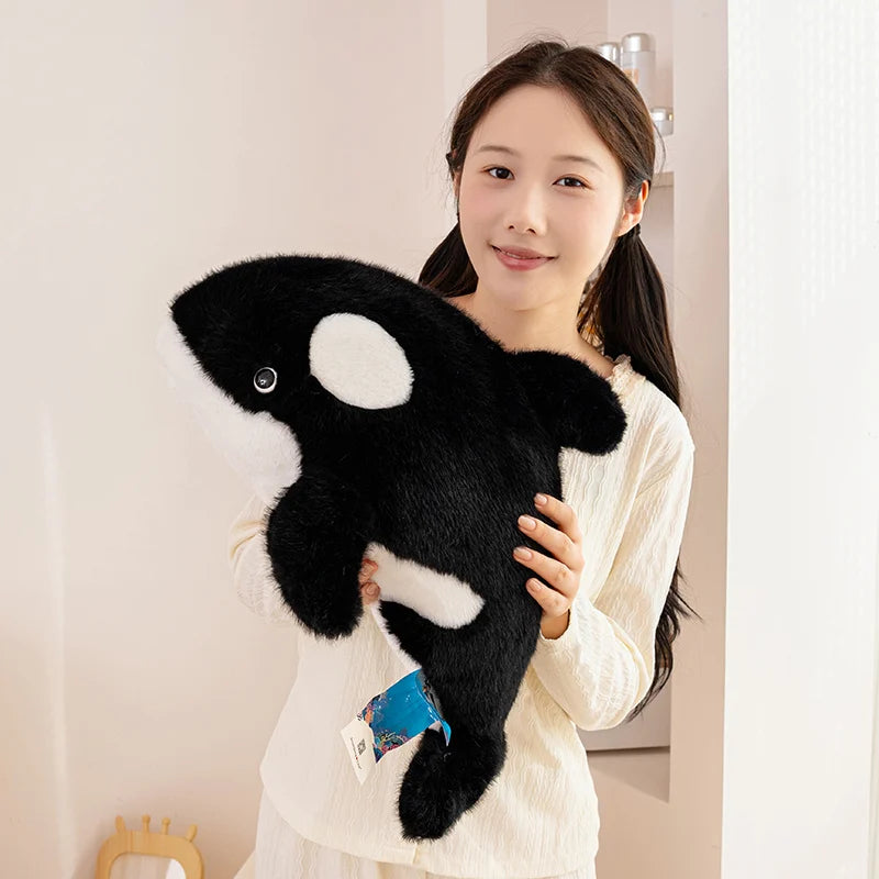25-105cm Giant Shark Plush Toys Soft Stuffed Baleen Whales Kawaii Ocean Animals Doll Plushies Pillow for Kids Girls Gifts Decor