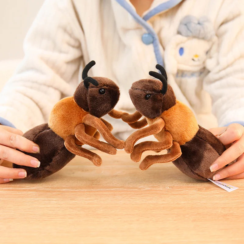 23cm Cute Animal Ant Plush Soft Toy Creative Lifelike Ant Doll Fluffy Pig Monkey Seal Plushies Gift For Girl Boy
